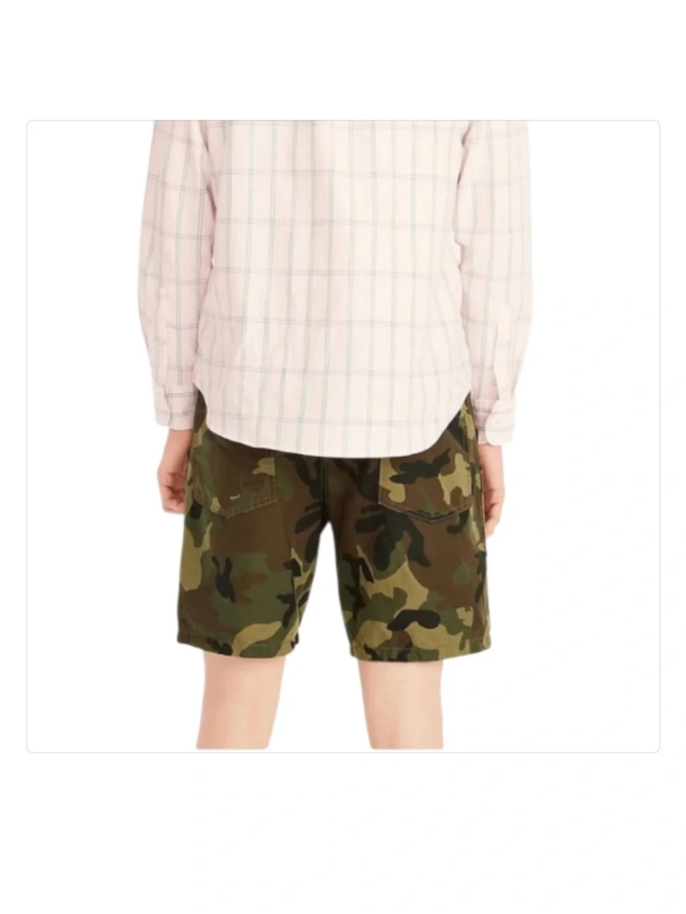 J. CREW CAMOUFLAGE CAMP SHORTS LINEN BLEND SZ 31 EUC